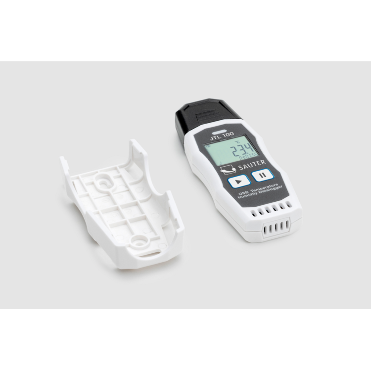 SAUTER JTL 100 – rejestrator temperatury i wilgotności | IP65, USB‑C, 64 000 zapisów