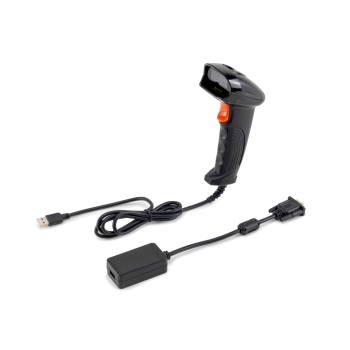 USB barcode scanner and USB host interface in a practical set for easy connection directly to the scale