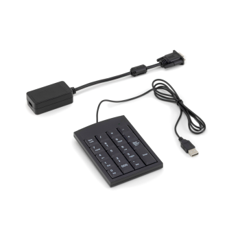 USB numeric keypad and USB host interface in a practical set for easy connection directly to the scale