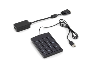 USB numeric keypad and USB host interface in a practical set for easy connection directly to the scale