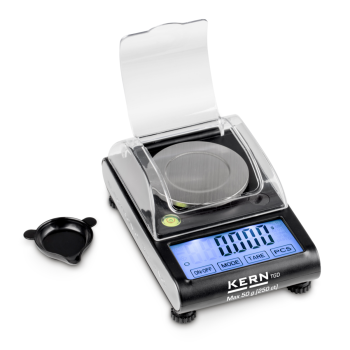 Compact pocket carat balance for precision weighing of jewellery and precious stones