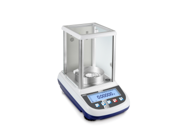 Single-range semi-micro balance with large weighing range, graphics display and user-friendly recipe weighing function