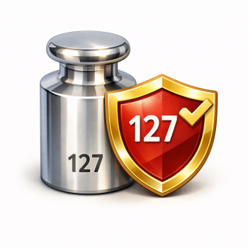Marking of test weights KERN 920‑351 – oznaczenie odważników numerem seryjnym
