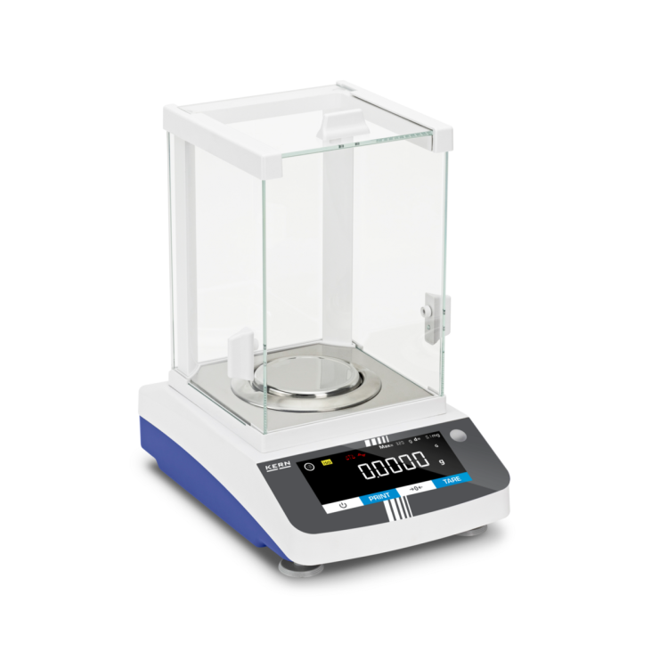 Analytical balance with flexible functionality and touch display
