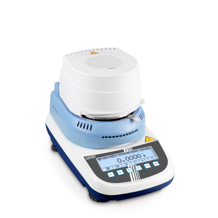 Moisture analyzer with intuitive graphic display, particularly suitable for plastic granulate