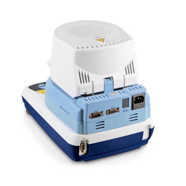 Moisture analyzer with intuitive graphic display, particularly suitable for plastic granulate