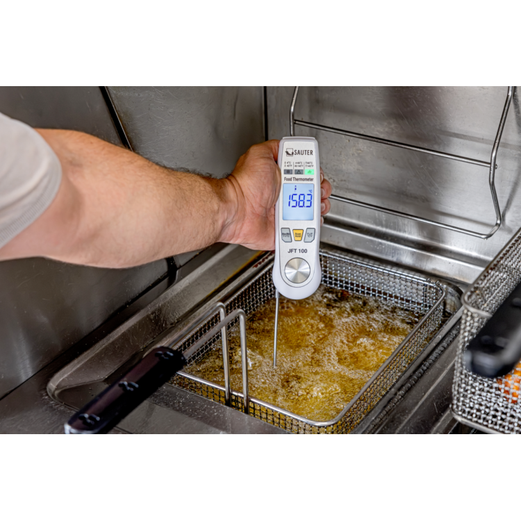 SAUTER JFT 100 – termometr cyfrowy IR z sondą | Pomiar żywności –40°C do +300°C