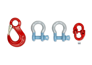Hook with safety catch, Cast steel, galvanised and lacquered
