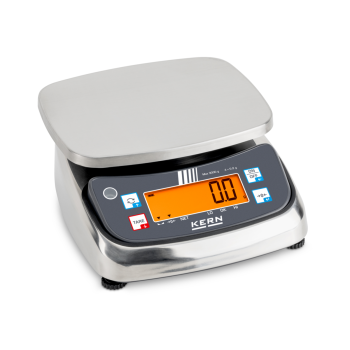 Rugged stainless steel bench scale with IP68/IP69K protection for damp and outdoor areas
